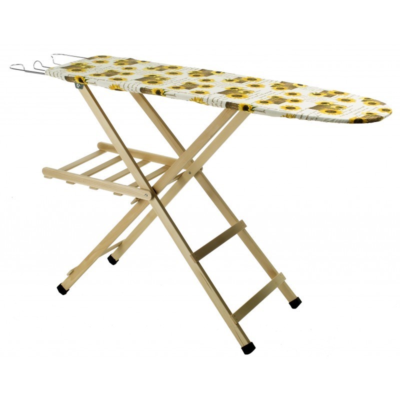 Mottinox planche à repasser en bois de hêtre 256-257 étagère pieds antidérapant