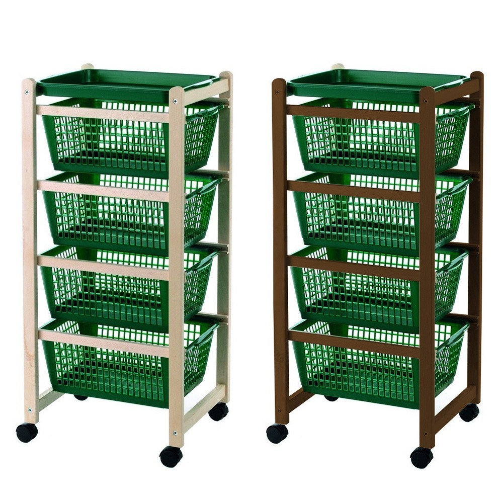 Panier de cuisine 922-152 plateaux amovibles 4 paniers en plastique 36x30xh82 cm