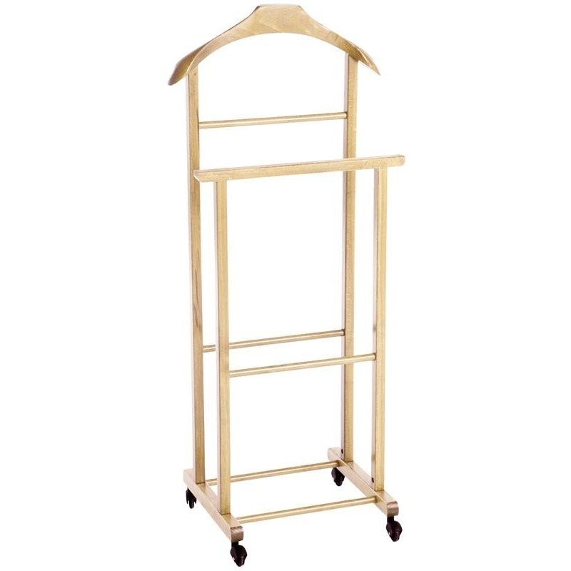 PORTEUR bois hêtre 2 montants 4 roues 43x33x105 h cm homme mort