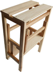 Tabouret escalier pliant art 264 abattant en bois 3 marches 37 x 23 x h60 cm