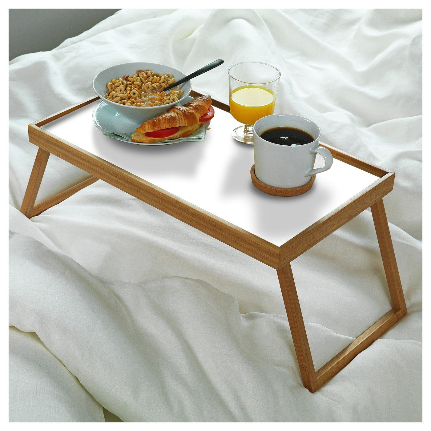 Plateau de lit en hêtre massif art 512 Made in Italy 50 x 33 x 2h cm