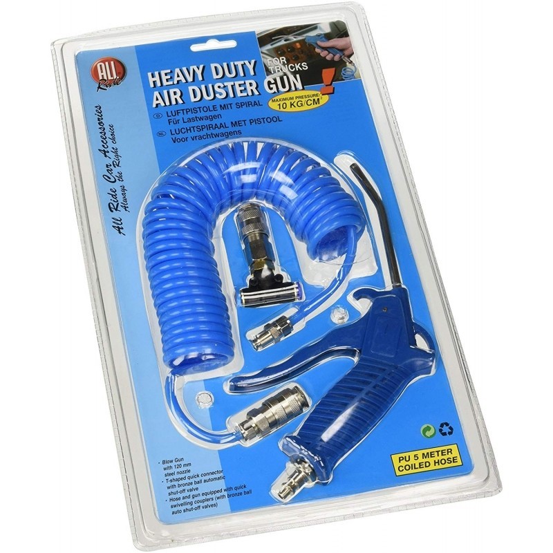 Allride pistolet de dépoussiérage de l’air 039633 tube 5 M à bobine pneumatique