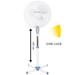 DGSUMMER Ventilateur plante pelle 40cm 3 vitesses puissance 45W 130h cm, lumière