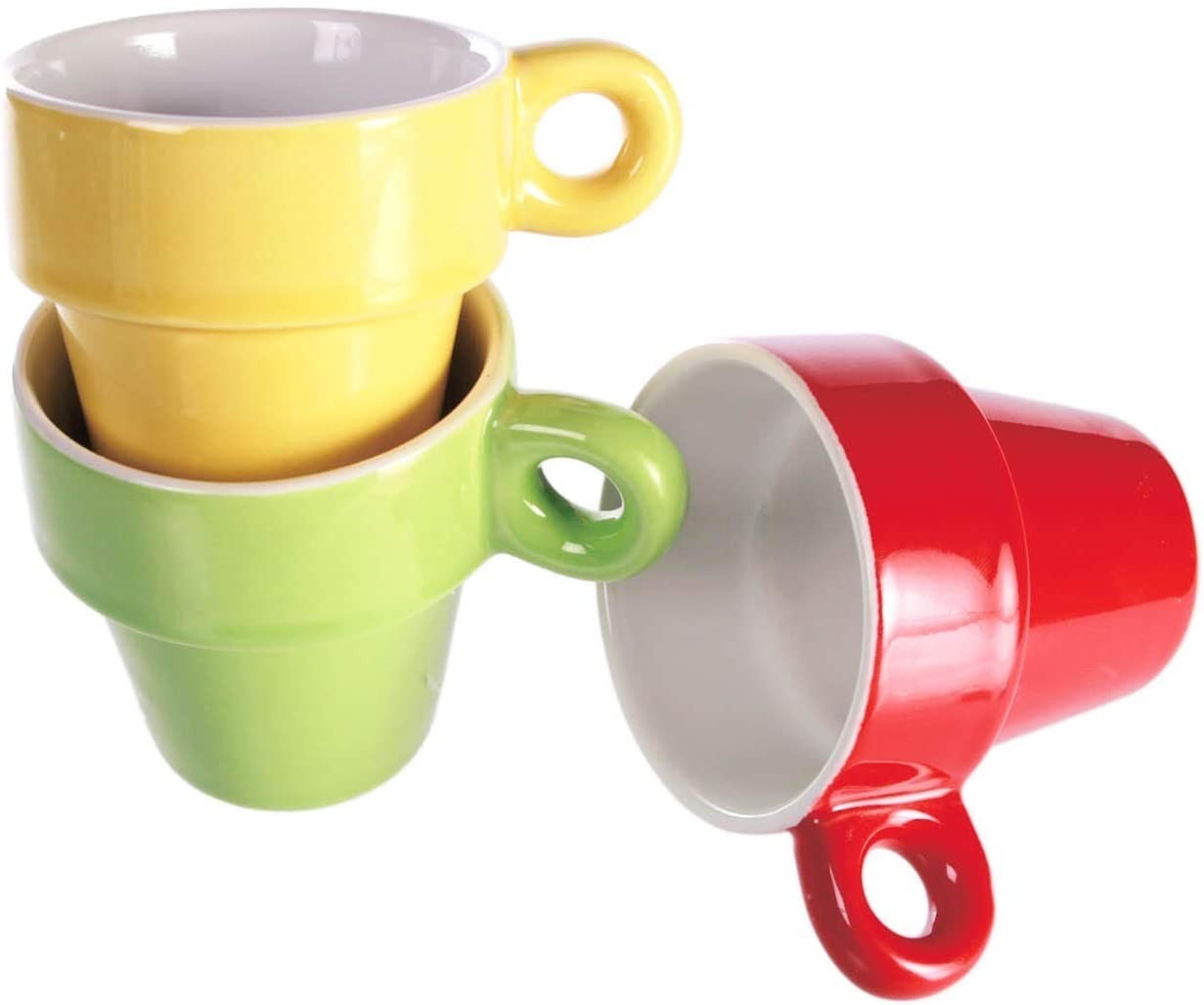 Mini Mug Café 788086 Set de 6 tasses colorées pour le café, avec stand 5x5 cm