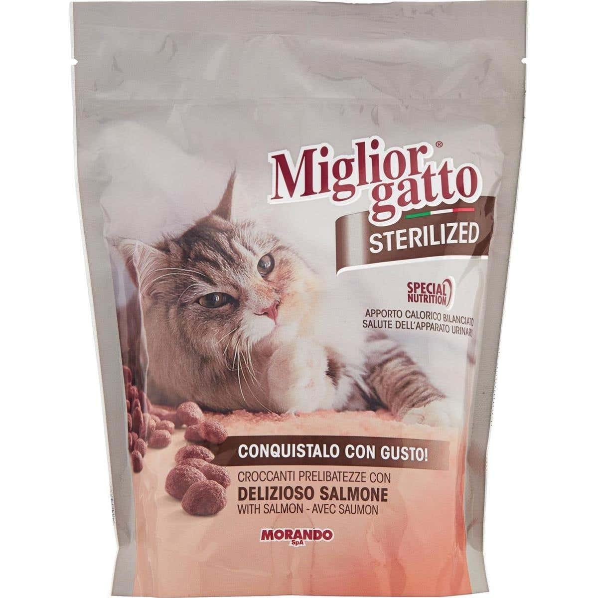 Morando Best Cat STERILIZED Croquettes avec Délicieux SAUMON 400g