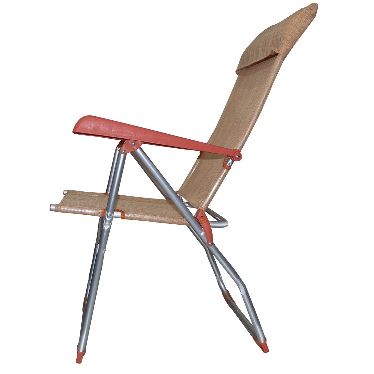Chaise longue 379530 inclinable 8 positions avec accoudoirs tube 22mm aluminium