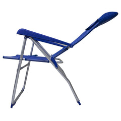 Chaise longue 379530 inclinable 8 positions avec accoudoirs tube 22mm aluminium