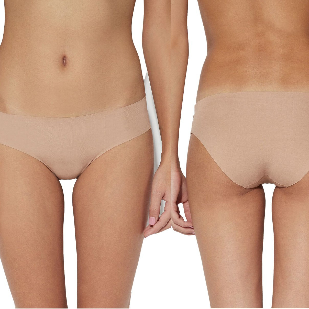 OUNO Invisible Pack 4 Slip 2x Noir 1x Blanc 1x Beige Art. 8806 intime