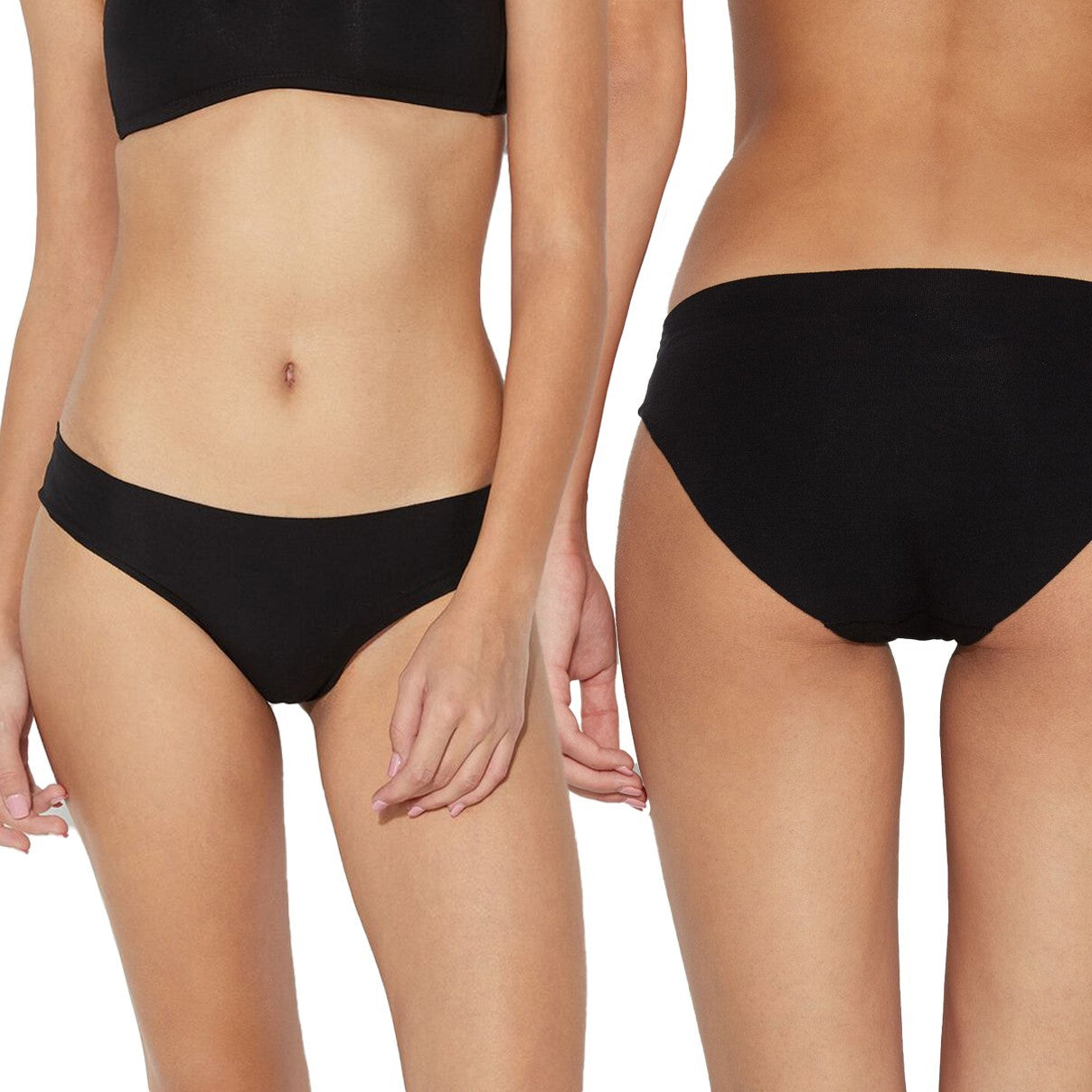 OUNO Invisible Pack 4 Slip 2x Noir 1x Blanc 1x Beige Art. 8806 intime