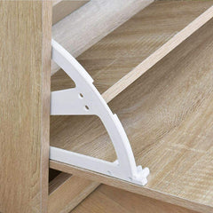 TWICE Chaussures 3 portes pliantes 63x24xh120 cm en bois MDF Double Profondeur