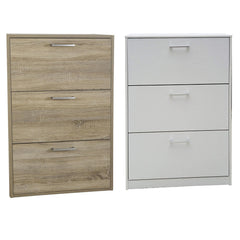 TWICE Chaussures 3 portes pliantes 63x24xh120 cm en bois MDF Double Profondeur