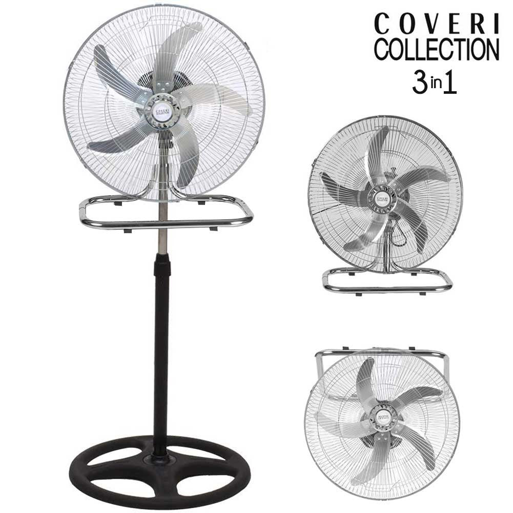 Coveri Ventilateur 3 en 1 multifonction 65 watts pelle 50cm Plant, Table, Mur