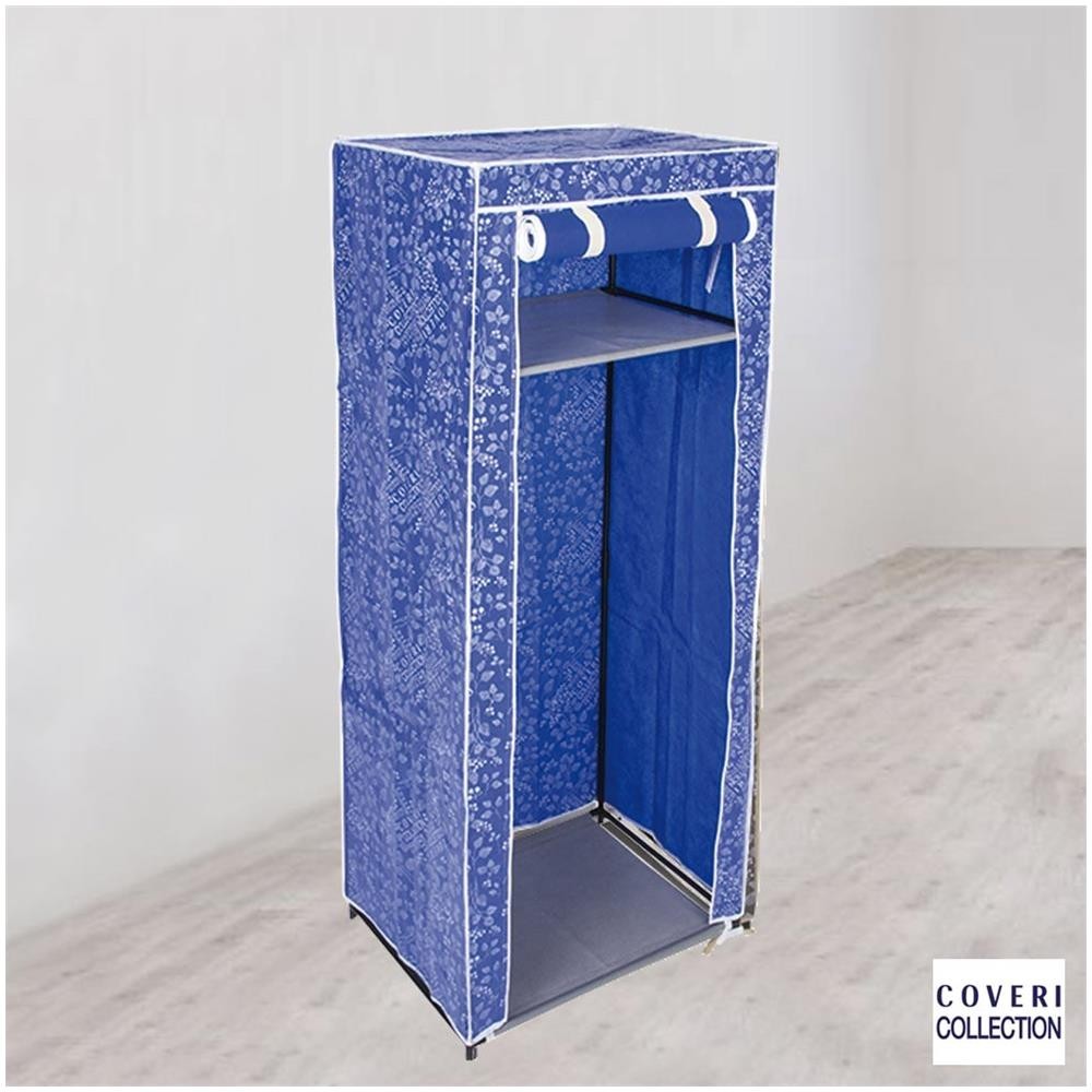 COVERI collection armoire porte-manteaux en acier 61x64x146H cm BLEU