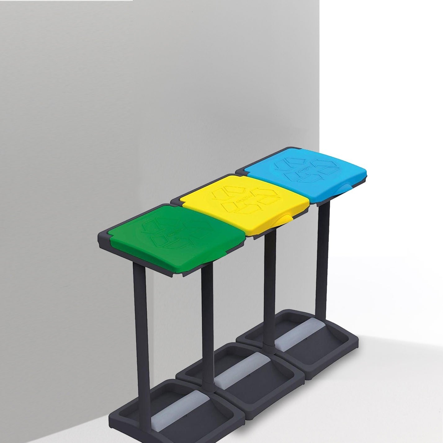 PORTE-SACS Art 9237 collecte séparée des déchets MISTER B 3 compartiments