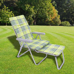 Chaise longue BOSTON pliante et inclinable 068250 avec repose-pieds amovible