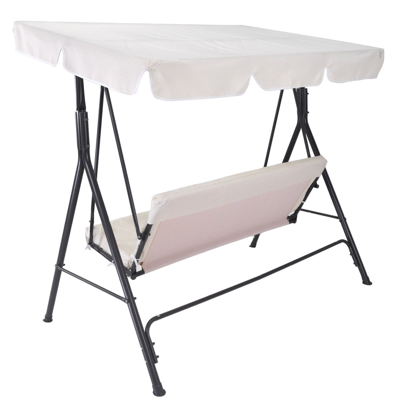 Bascule Beige 3 places 349005 structure acier 170x110x152cm tube 16mm