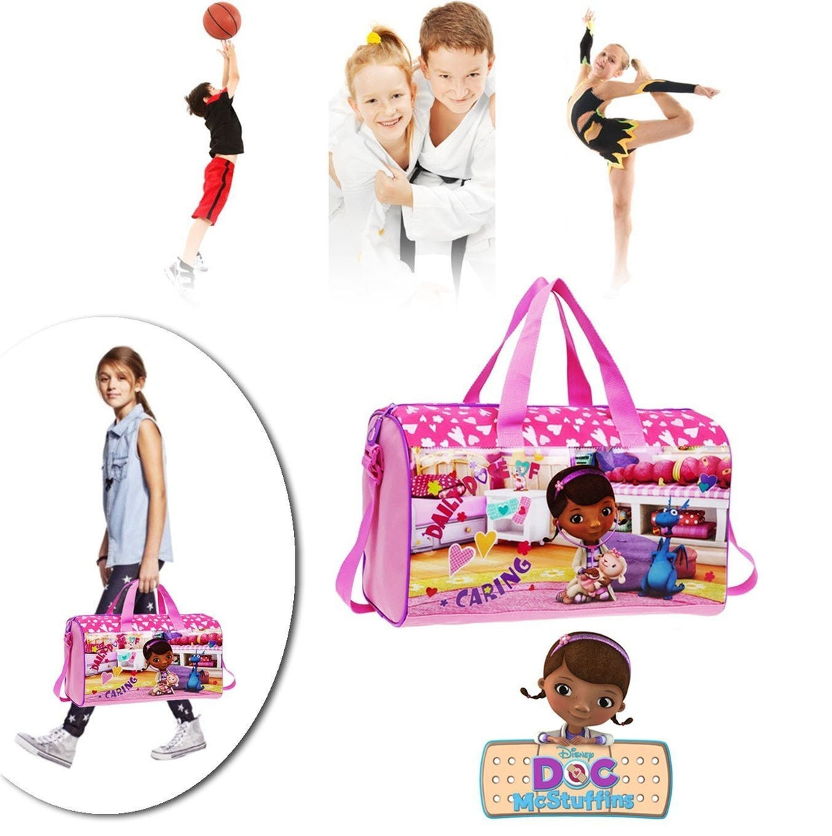 Sac de voyage - sport- plage- DOTTIE le docteur peluches- 24x42x21cm 4043351