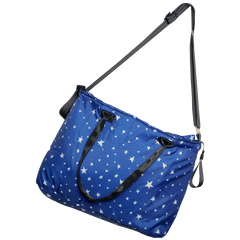 Poussette NUNU' Fly Lux NU-S200-BL bleue avec étoiles 516100 sac 105x50x63 cm