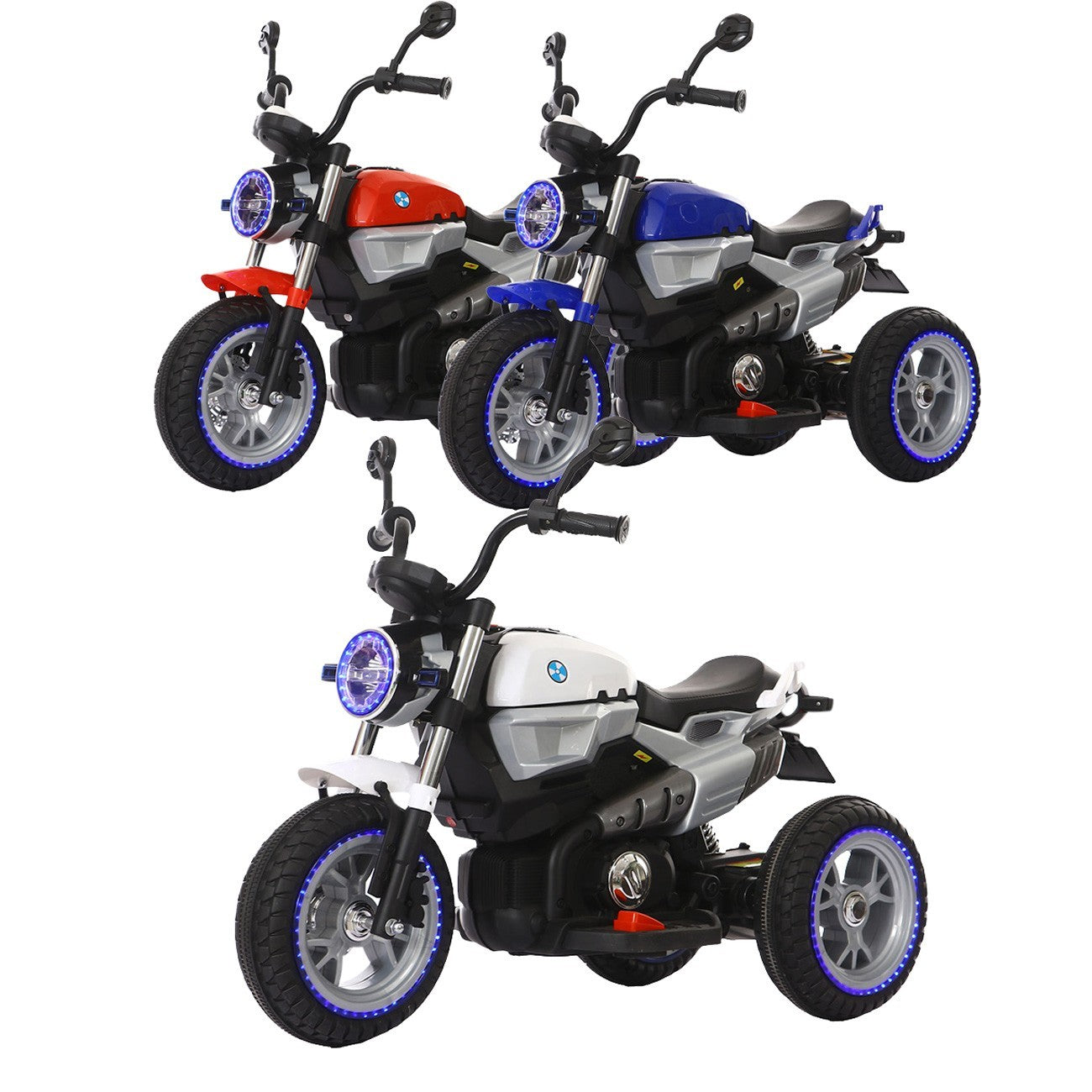 Moto électrique BKT BEE B34702 12V pour enfants entrée USB lumières et sons