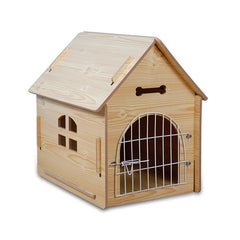 Niche CAMBRIDGE en bois avec grille 660027 pour chiens 51x37x51 cm