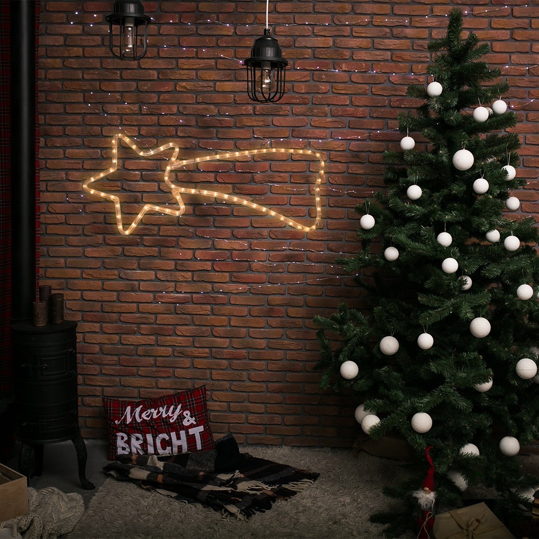 75181 Etoile filante de Noël lumière CHAUDE cadre en métal 65 X 30 cm