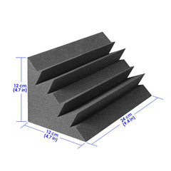 FUBUCA kit 12 Panneaux acoustiques Polyuréthane angulaires Bass Trap 12x12x24cm
