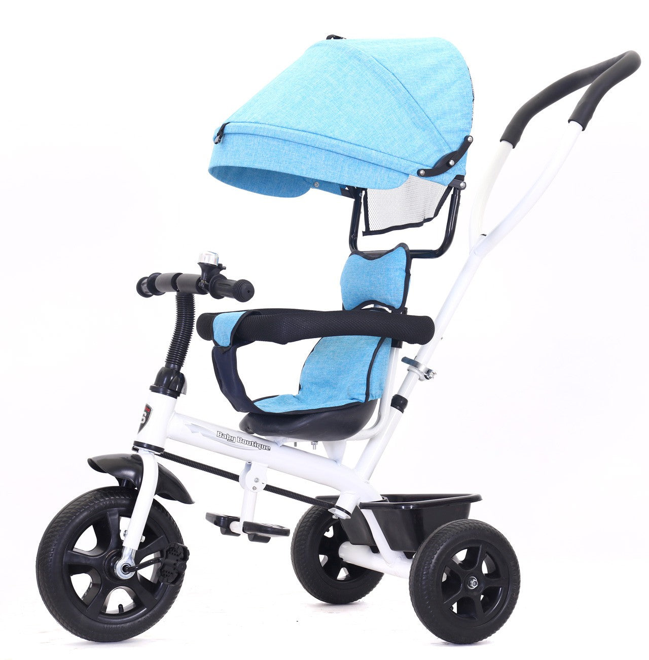 Tricycle à poussée HANDY GO avec pédales et capotte B37312 avec protections