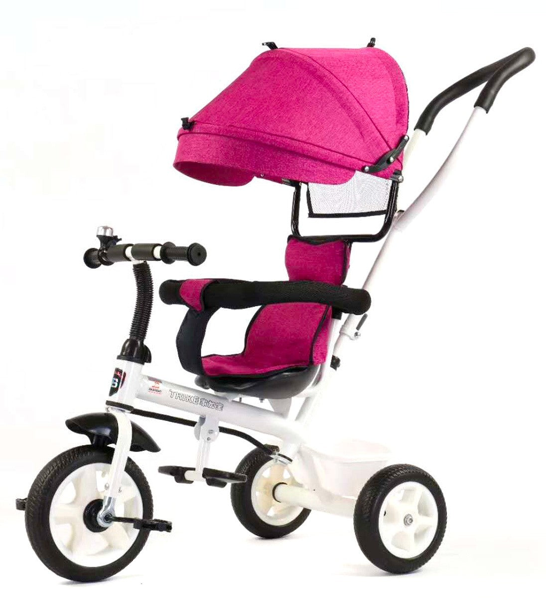 Tricycle à poussée HANDY GO avec pédales et capotte B37312 avec protections