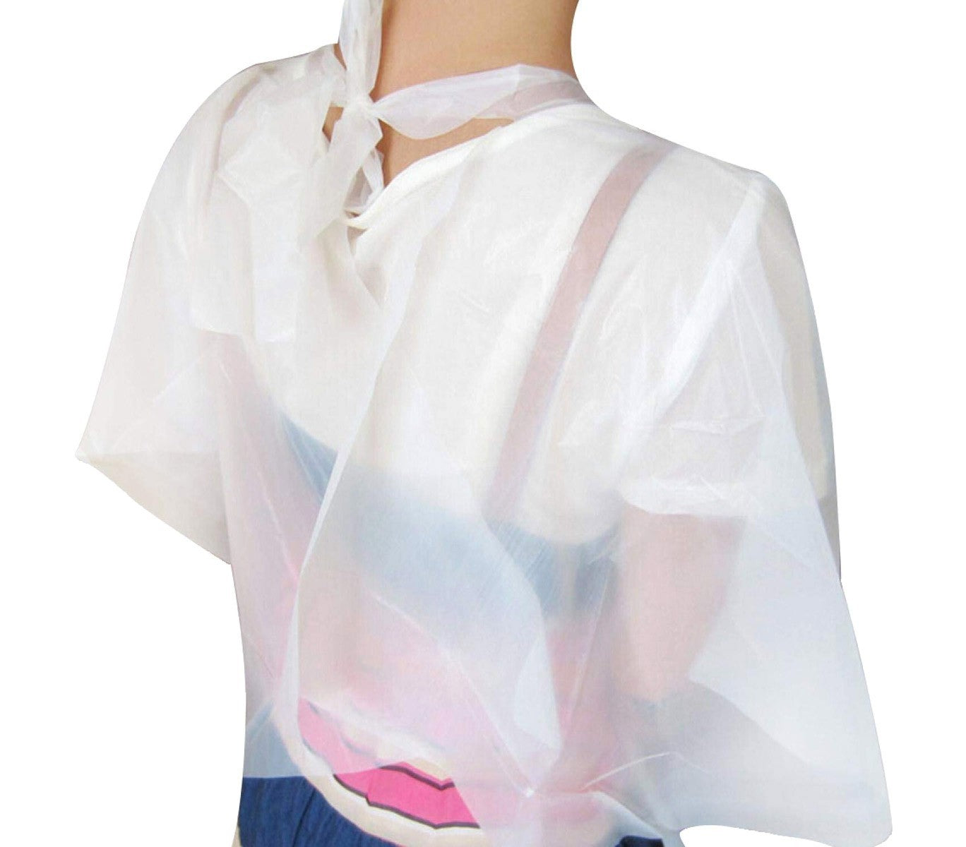 Pack de 12 pièces Capes blanches à usage unique 158998 pour les salon 90x110 cm