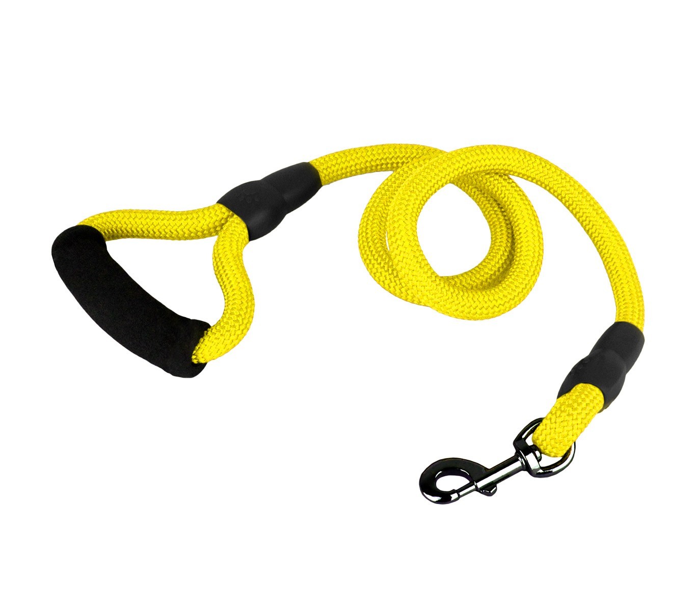 Laisse à corde en nylon 280120 chiens taille moyenne 120 cm avec mousqueton noir