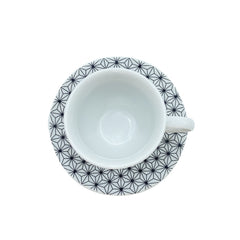 Set de 6 tasses à café, avec soucoupe mod. ASTRO 270052 en porcelaine blanche