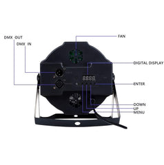 Phare strobo rgb projecteur 36 led coloré 000364 effet de disque 4 modes