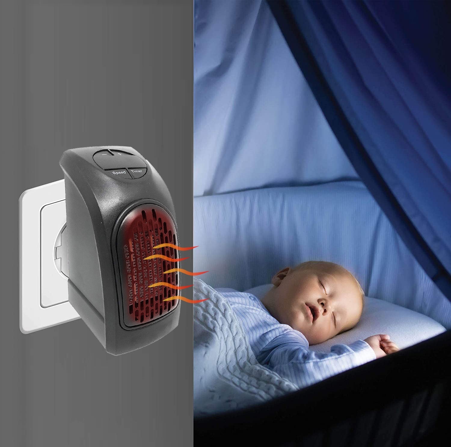 Poêle électrique puissance 350 Watts 871903 chauffe jusqu’à la température 32 dB