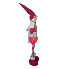 Fille en polyester 75h cm 368007 robe rouge de Noël et la lumière dans l’écharpe