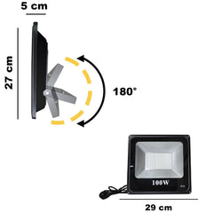 Phare extérieur led mur lumière 100W étanche 115844 IP66 6500K lumière froide