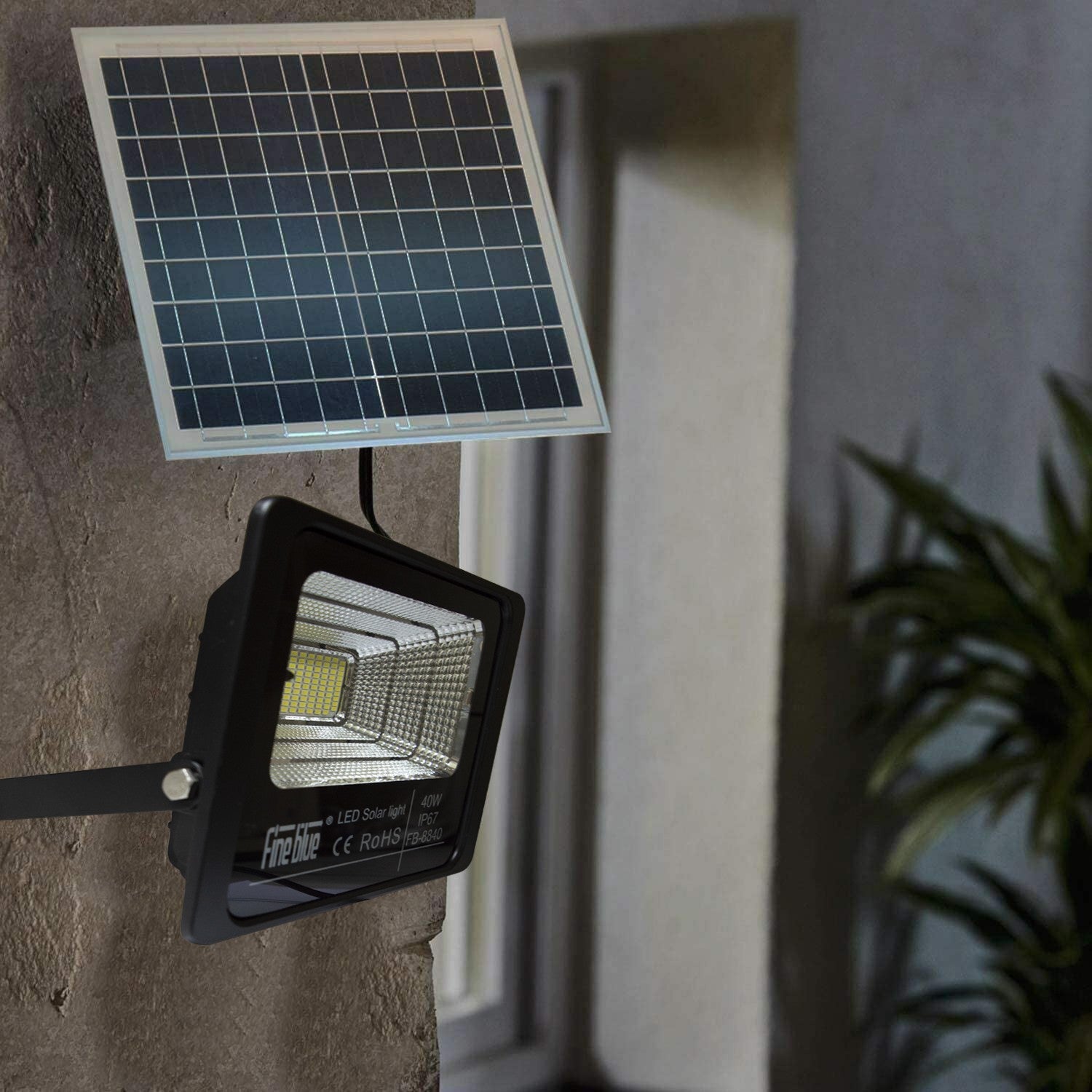 Phare led avec recharge solaire 40W étanche IP67 FB-8840 6500K lumière froide