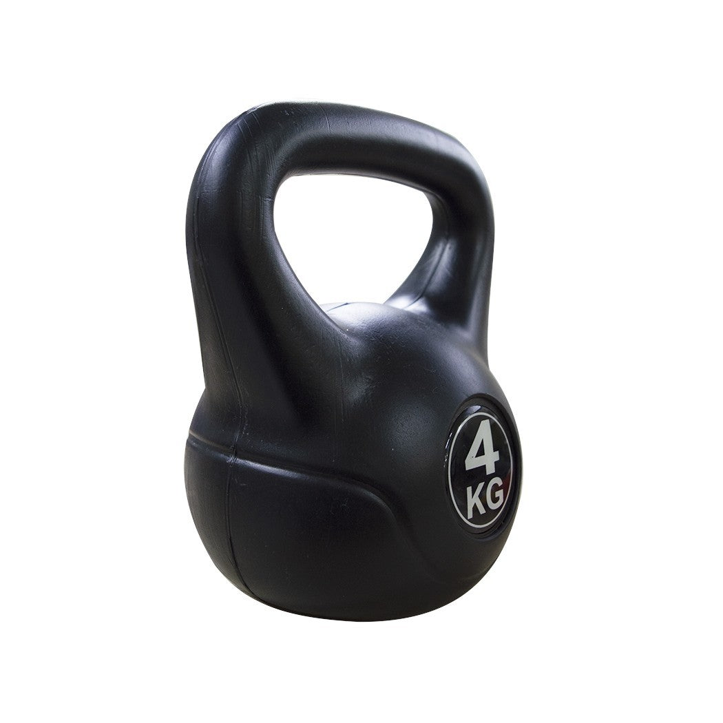 Kettlebell fitness 4kg en pvc 186946 avec sable et poignée anti-frottement