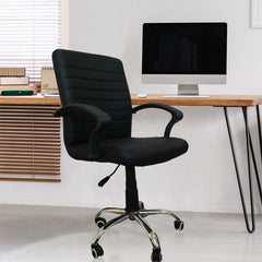 Fauteuil opérationnel VENUS de bureau en monocoque recouvert de faux cuir