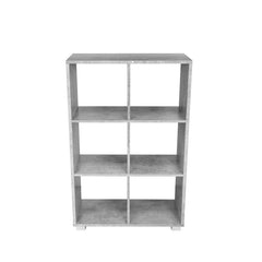 Bibliothèque en bois KUBO à cases avec 6 étagères équipées de pieds 60x24xH99 cm