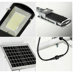 Lampadaire lumineux led route 100W support 061007 panneau solaire crépusculaire