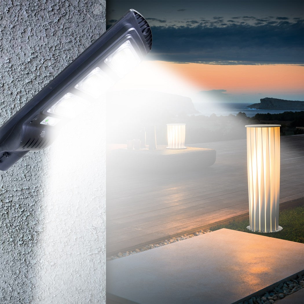 Lampadaire rechargeable solaire 809002 télécommande, détecteur crépusculaire 90W