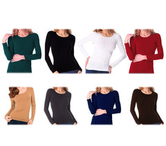 VKA20 Sous-pull Lisa manches longues col rond femme slim fit effet thermique