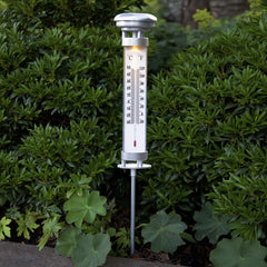 Termomètre avec lumière led pour le sol 896403 panneau solaire et crépusculaire