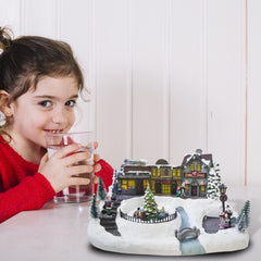 Village de Noël décoration TRAIN 361001 mouvement lumières et musique 37x27x21cm