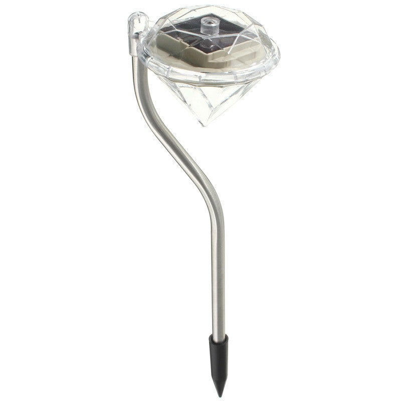 Lampe led rgb énergie solaire 32 cm en forme de diamant marqueur
