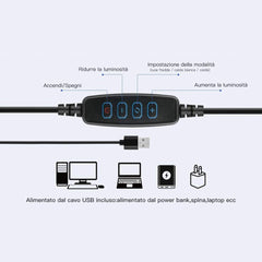 Lampe à anneau de lumière led, selfie 26cm avec trépied 187134 potentiomètre