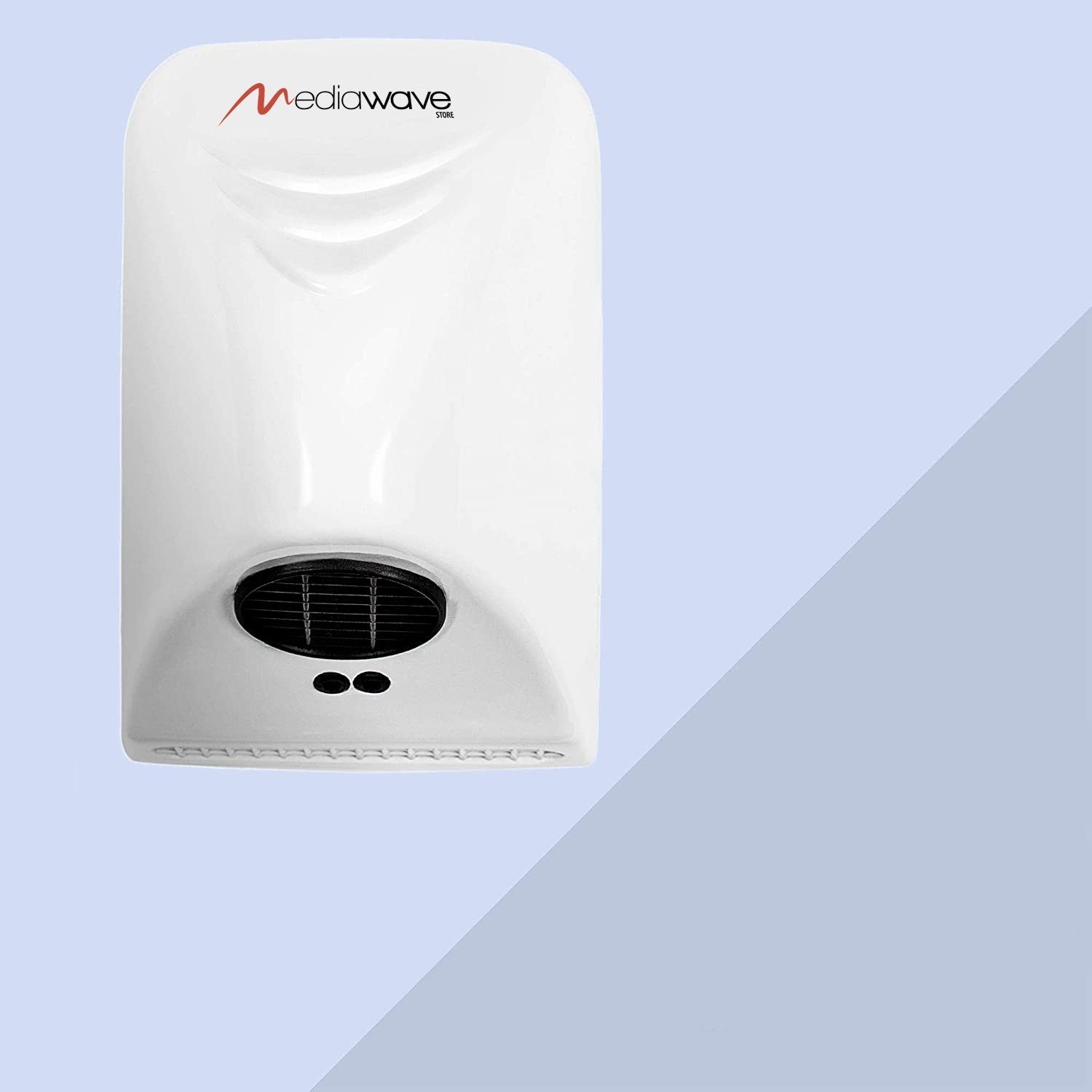 Sèche-mains automatique 1000W murale couleur blanc 14x5xh21,5 cm
