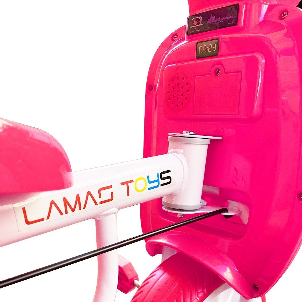 Tricycle poussoir enfants LT916 double frein et siège pivotant devant maman