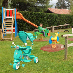 Tricycle poussoir enfants LT916 double frein et siège pivotant devant maman