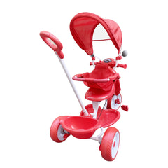 Tricycle poussoir enfants LT916 double frein et siège pivotant devant maman